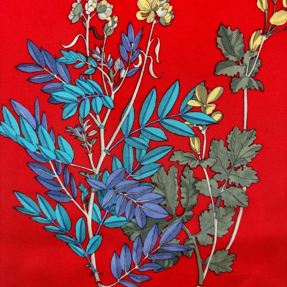 GUCCI Vintage Silk Scarf 34” Red Equestrian Hunting Print Italy - Picture 14 of 16